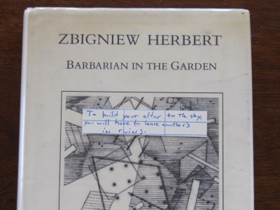Barbarian in the Garden by Zbigniew Herbert