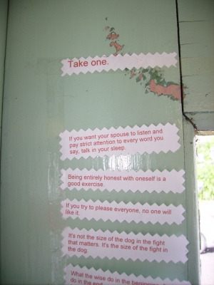 Take one