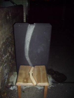 Stone and Wood Seat-other side