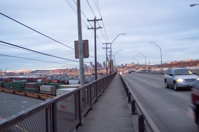 downtown's back there