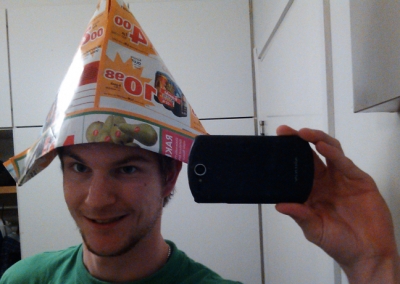 me and the silly hat !