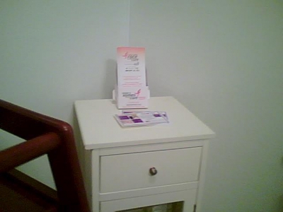 Conspicuous lack of potted plant in usual potted-plant area.