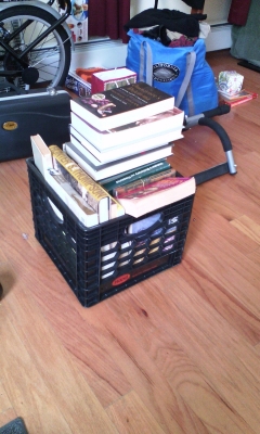 crate of books
