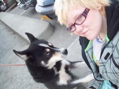 Sarge, trying to get me to play.