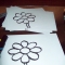 Drawing the flowers.