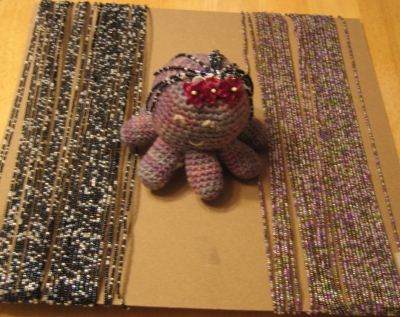 Gertrude wearing more beads