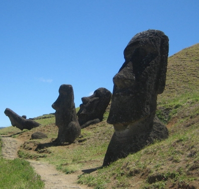 Looking down the mountain