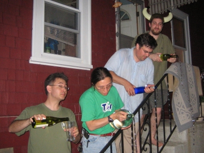 men clearly pour