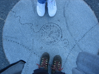 The start of a bike path