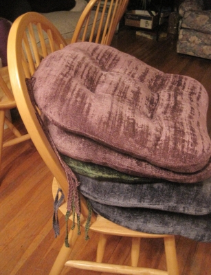 A pile of repaired soft things