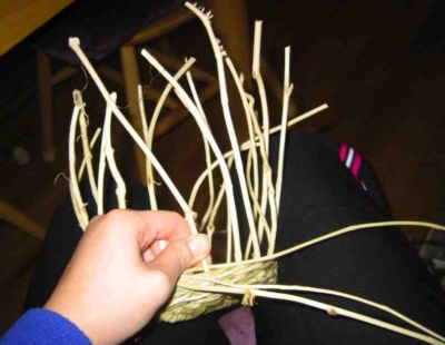 Weaving up the sides