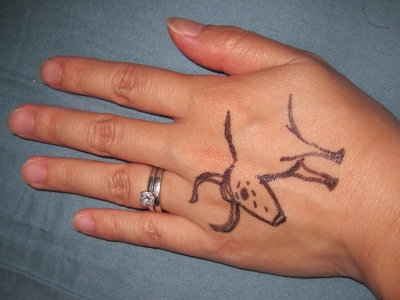 Paleolithic temporary tattoo