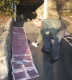 Applying the second coat of pink