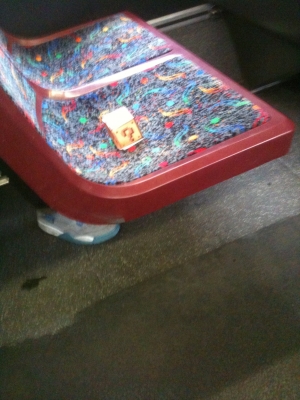 I put this one on a bus seat.