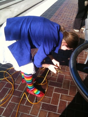 PD0 Pixie tying the swing rope