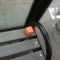 At a bus stop.