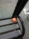 At a bus stop.