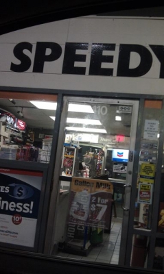Short stop for energy drinks so we wouldn't pass out