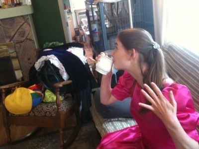 Drinking tea with the pinky out