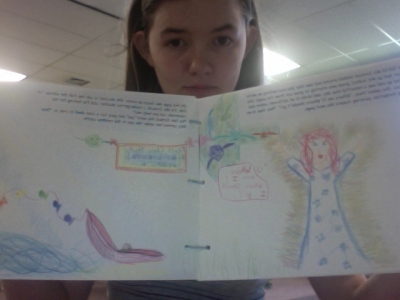 Pages 1 and 2 (seeing as she falls in on the first page ((which is actually page three))