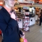 In the gas station, in our best clothes