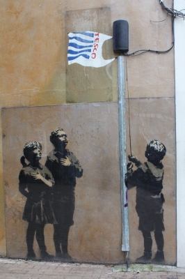 my city, banksy tesco piece