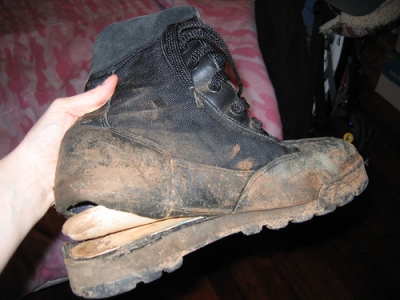 The boot lived a long and happy life