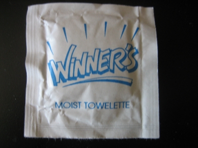 Winner's Moist Towelette!