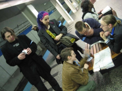 Planning a route while we wait for the train