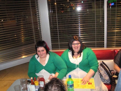 Two girls, one dress