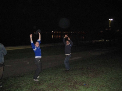 Meredithian and Mr G. celebrating the final safe zone