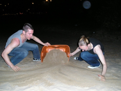 The sand was key. The sand was key.