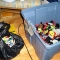 Sneaking away with the goods in my burglar bag