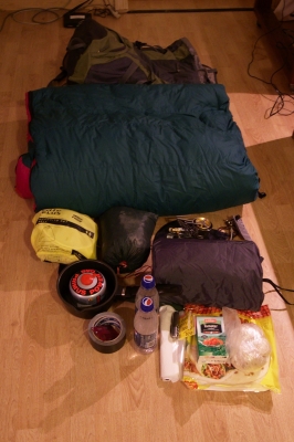 The contents of the bag go through various iterations and configurations. This is with efficient accommodation, and less efficient foods.