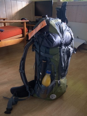 Three day hiking setup. 