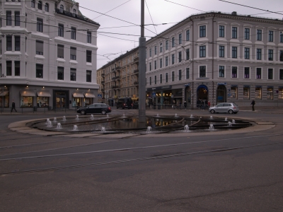 A fountain...
