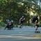 four longboarders