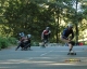 four longboarders