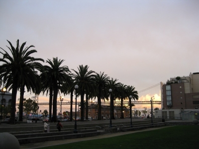 Justin Herman Plaza at 6:05pm
