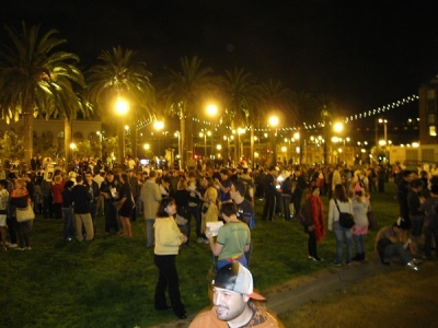 Justin Herman Plaza at 7:40pm