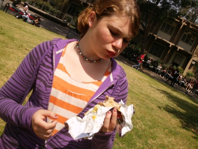 Eating the scary burger