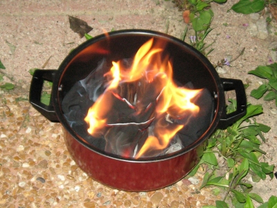 The fire takes hold