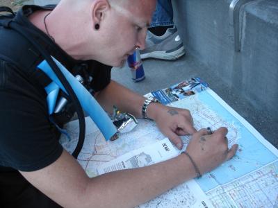 Fluffy Bananachunks Marking a MUNI Map