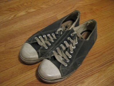 Black and white shoes