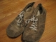 Tan shoes with white laces