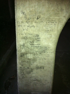 Graffiti under the overpass.