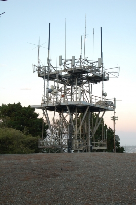The tower on top of Bernal Heights.