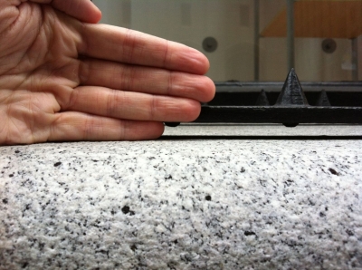 Reference photo of spike height.