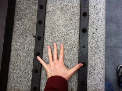 Reference photo of spike spacing.