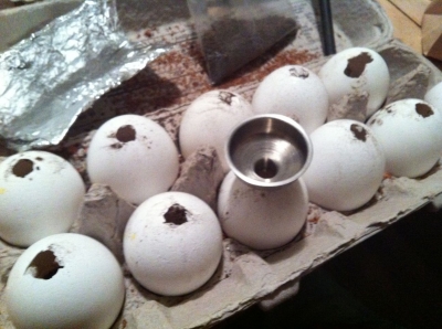 Prepping the shells.
